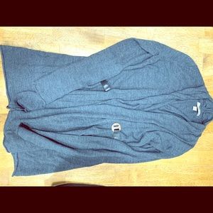 Blue grey cardigan sweater